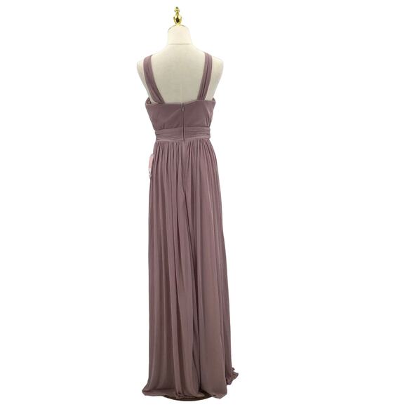 BIRDY GREY SZ S Mauve Kiko Sleeveless Halter Side Slit Maxi Dress NWT b170 - Picture 3 of 10